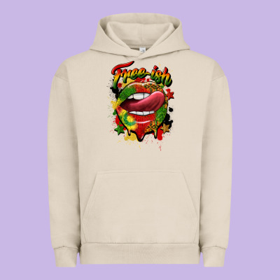 Free Ish Juneteenth Lips Urban Hoodie Designed By Cowgirlartshop