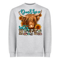 Heather Grey don't be a salty heifer long haired cow Heavyweight Sweatshirt - Jasminsmagicworld