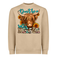 Don't Be A Salty Heifer Long Haired Cow Heavyweight Sweatshirt | Teevron