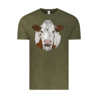 Vintage Olive simmental Vintage Tee - JahusDesignShop