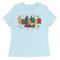 Baby Blue teacher claus Ladies Tee - MaliasSmallBusiness