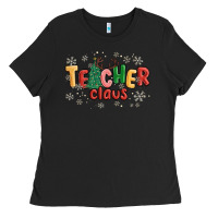 Black teacher claus Ladies Tee - MaliasSmallBusiness