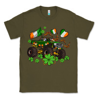 Army Green monster truck with shamrocks Classic Tee - AdoDesignShop