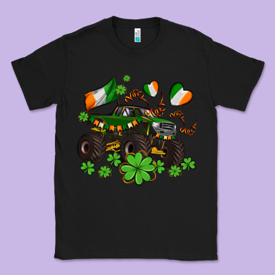 Monster Truck With Shamrocks Classic Tee Designed By Adodesignshop