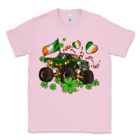 Bubblegum Pink monster truck with shamrocks Classic Tee - AdoDesignShop