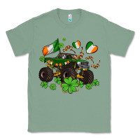 Sage monster truck with shamrocks Classic Tee - AdoDesignShop