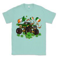 Seafoam monster truck with shamrocks Classic Tee - AdoDesignShop