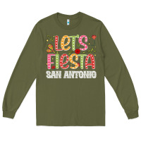 Army Green lets fiesta san antonio Long Sleeve Tee - JahusDesignShop
