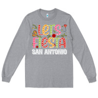 Heather Grey lets fiesta san antonio Long Sleeve Tee - JahusDesignShop