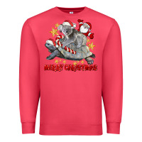 Cardinal Merry Christmas Tortoise And Koala Premium Sweatshirt - LillyAllenDesigns