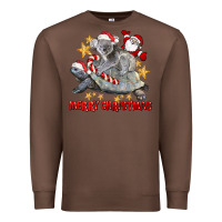 Chestnut Merry Christmas Tortoise And Koala Premium Sweatshirt - LillyAllenDesigns