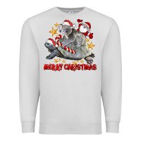 Dove Grey Merry Christmas Tortoise And Koala Premium Sweatshirt - LillyAllenDesigns