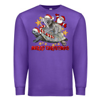 Purple Merry Christmas Tortoise And Koala Premium Sweatshirt - LillyAllenDesigns
