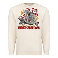 Sandshell Merry Christmas Tortoise And Koala Premium Sweatshirt - LillyAllenDesigns