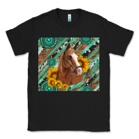 Western Horse With Gemstone And Sunflower Classic Tee | Teevron