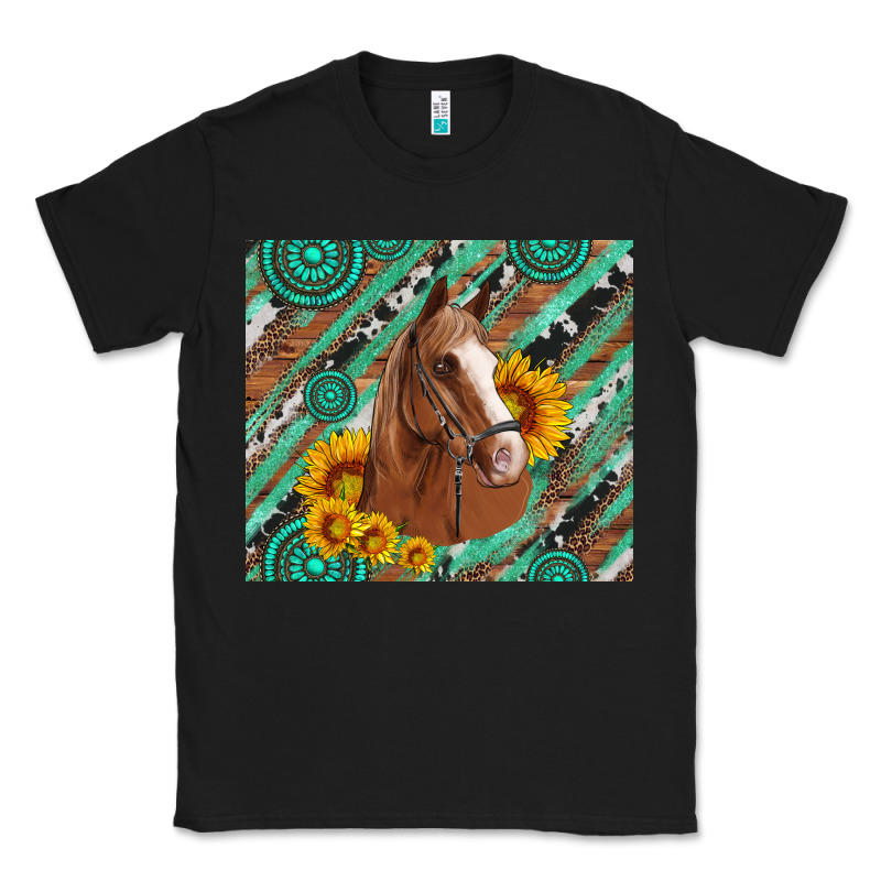 Western Horse With Gemstone And Sunflower Classic Tee by Artiststas | Teevron