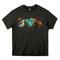 Asphalt peace love rodeo Heavy Core Tee - texasbilliewilder