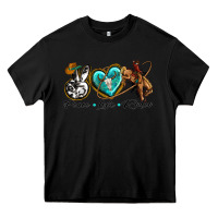 Black peace love rodeo Heavy Core Tee - texasbilliewilder