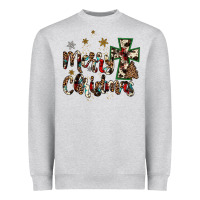 Heather Grey merry christmas wood slice ornament Heavyweight Sweatshirt - JahusDesignShop