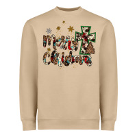 Merry Christmas Wood Slice Ornament Heavyweight Sweatshirt | Teevron