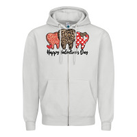 Dove Grey dentist happy valentines day Zipper Hoodie - MaliasSmallBusiness