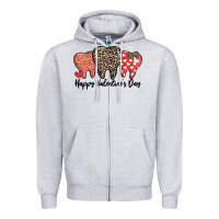 Heather Grey dentist happy valentines day Zipper Hoodie - MaliasSmallBusiness