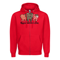 Red dentist happy valentines day Zipper Hoodie - MaliasSmallBusiness
