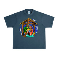 Midnight Navy jesus and mary with god Urban Heavy Tee - AdoDesignShop