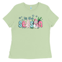 Matcha tis the season snowman and christmas cake Ladies Tee - MaliasSmallBusiness