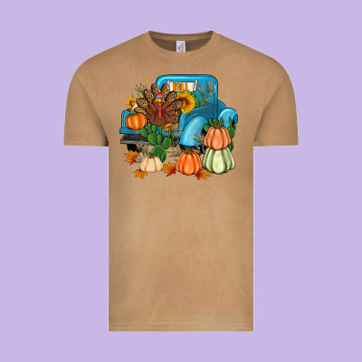 Thanksgiving Turkey Truck Vintage Tee Designed By Artiststas