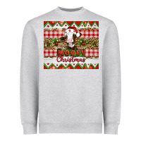 Heather Grey Moooey christmas Heavyweight Sweatshirt - Artiststas