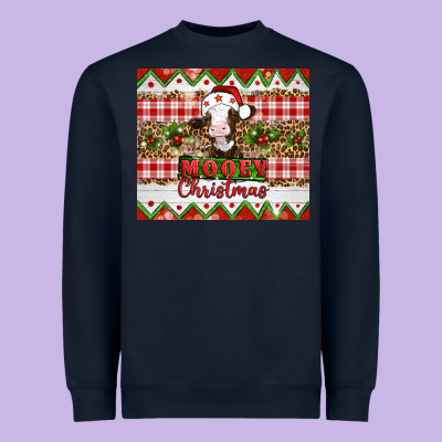 Moooey Christmas Heavyweight Sweatshirt Designed By Artiststas