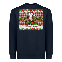Navy Moooey christmas Heavyweight Sweatshirt - Artiststas