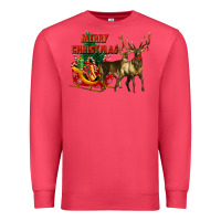 Cardinal merry christmas two deers Premium Sweatshirt - LillyAllenDesigns