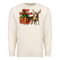 Sandshell merry christmas two deers Premium Sweatshirt - LillyAllenDesigns