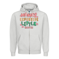 Dove Grey mamas expensive little bestie Zipper Hoodie - MaliasSmallBusiness