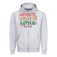 Heather Grey mamas expensive little bestie Zipper Hoodie - MaliasSmallBusiness