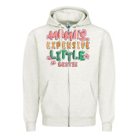 Oatmeal Heather mamas expensive little bestie Zipper Hoodie - MaliasSmallBusiness