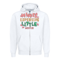 White mamas expensive little bestie Zipper Hoodie - MaliasSmallBusiness