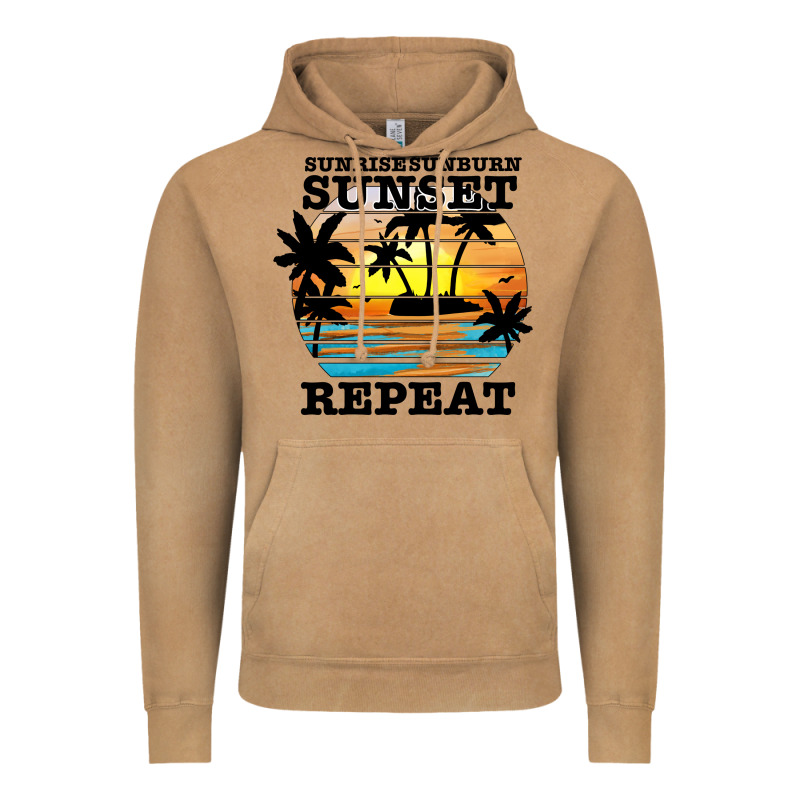 Sunrise Sunburn Sunset Repeat Vintage Hoodie by JahusDesignShop | Teevron