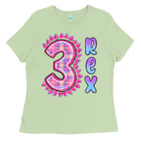 Matcha 3 rex pink dinosaur Ladies Tee - MaliasSmallBusiness