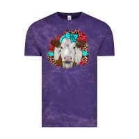 Cloud Purple ribbon simmental leopard Vintage Tee - JahusDesignShop