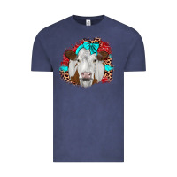 Vintage Denim ribbon simmental leopard Vintage Tee - JahusDesignShop