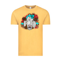 Vintage Mustard ribbon simmental leopard Vintage Tee - JahusDesignShop