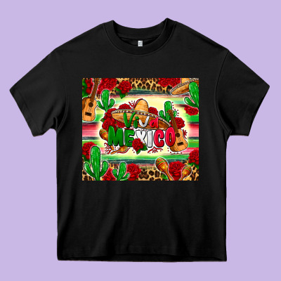 Viva Mexico Heavy Core Tee Designed By Zillion Design Studio