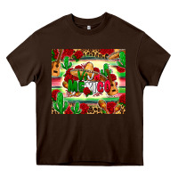 Chocolate Brown viva mexico Heavy Core Tee - Zillion Design Studio