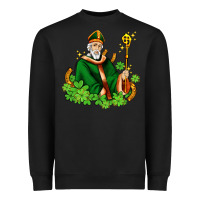 St Patricks And Horseshoes With Shamrocks Heavyweight Sweatshirt | Teevron