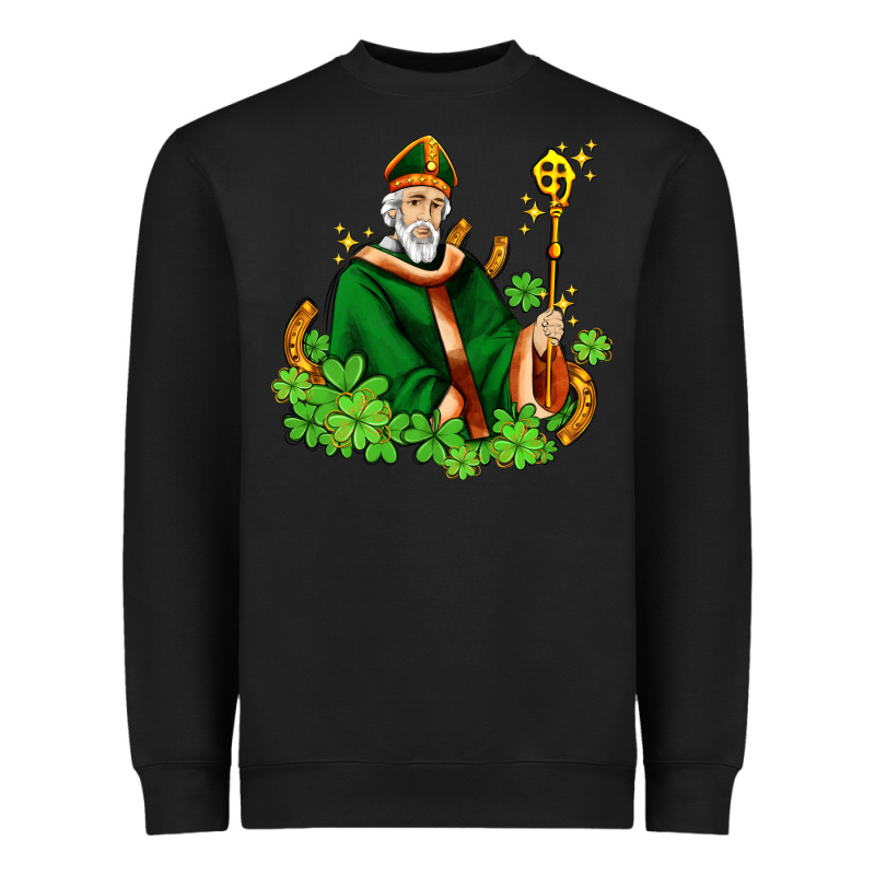 St Patricks And Horseshoes With Shamrocks Heavyweight Sweatshirt by AdoDesignShop | Teevron