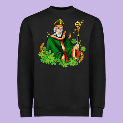 St Patricks And Horseshoes With Shamrocks Heavyweight Sweatshirt Designed By Adodesignshop