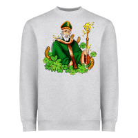 Heather Grey st patricks and horseshoes with shamrocks Heavyweight Sweatshirt - AdoDesignShop